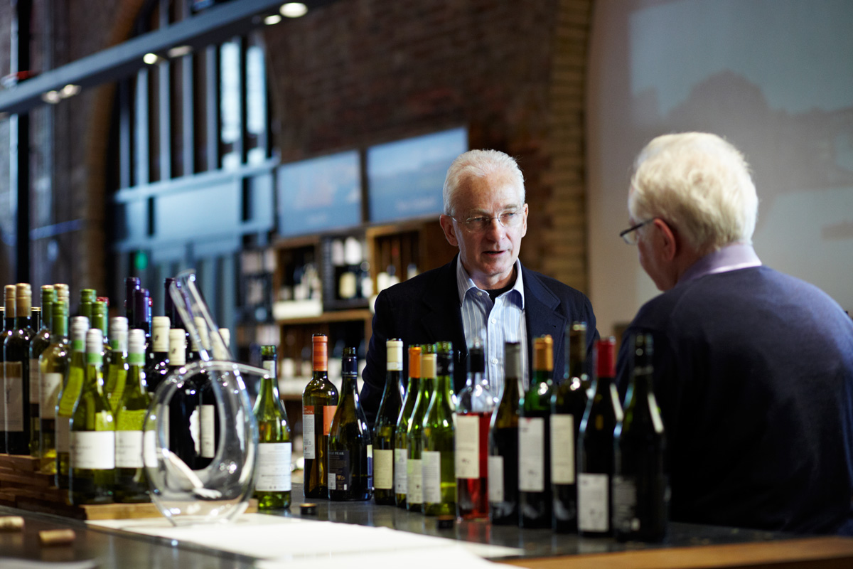 David Gower tasting with Tony Laithwaite at The Arch in London