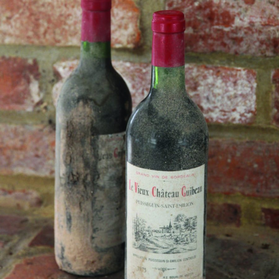 The two dusty bottles of Le Vieux Chateau Guibeau Tony had saved for a special occasion