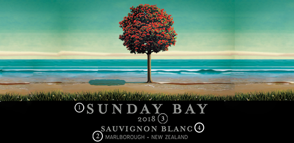 Learn how to read a wine label - Sunday Bay New Zealand Sauvignon Blanc